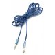Premium 3.5mm Male to Male Audio Cable Metal Connector (2 Meter, Blue)