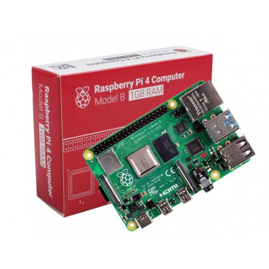 Raspberry Pi 4 Model B 1GB RAM with USB 2.0 & 3.0, 4K Dual Display Support