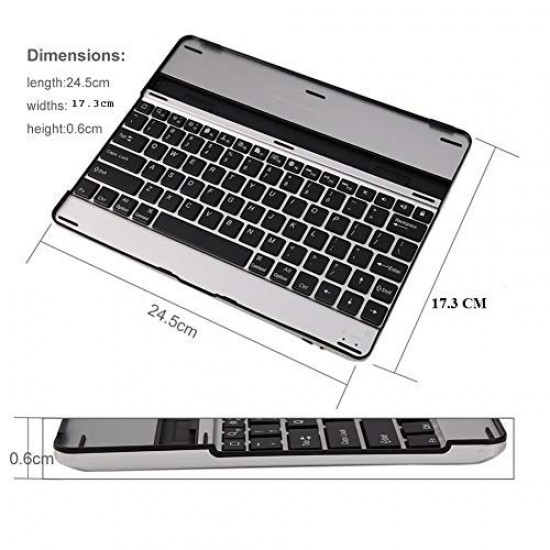 Sleek Design Ultra Thin Bluetooth Wireless Keyboard Cover for iPad AIR