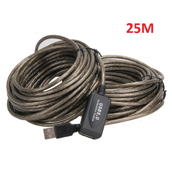 25 METERS USB 2.0 ACTIVE EXTENSION/REPEATER CABLE A MALE TO A FEMALE